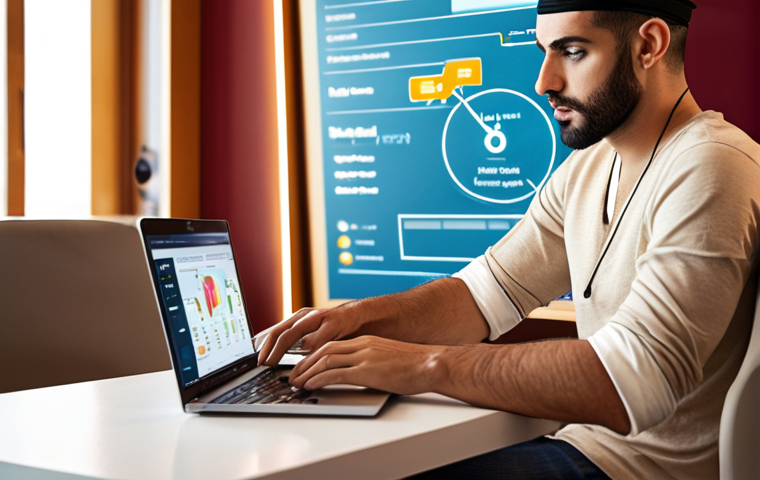 **Prompt 1: "The Savvy Traveler's Digital Strategy"**
    A stylish and focused Arab traveler, late 20s to early 30s, (can be male or female) sits comfortably, intently gazing at a laptop screen. The screen displays a dynamic flight search interface, showing fluctuating price graphs, multiple destination options, and subtle notifications. Around the traveler, abstract digital elements like data streams, price charts, and small 'lightbulb' icons subtly float, symbolizing intelligence and optimization. The setting is clean and modern, perhaps a chic café or a home office. The overall mood is one of empowerment, strategic thinking, and the successful navigation of complex pricing. The aesthetic should be modern, clean, and digitally focused, with a warm, inviting color palette.