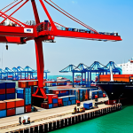 Modern Thai Port**

"A bustling, modern deep-sea port in Thailand, with large container ships being loaded and unloaded, fully clothed workers in appropriate attire, cranes moving containers, logistics operations, sunny day, cityscape in the background, safe for work, professional, perfect anatomy, correct proportions, high resolution, vibrant colors, appropriate content, family-friendly, modest."

**