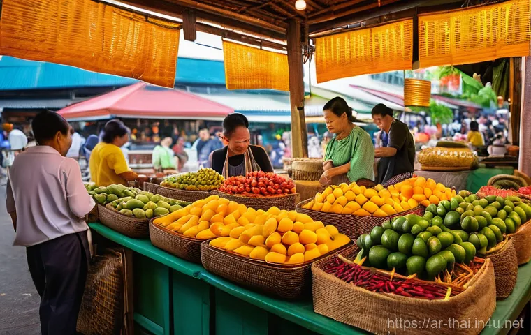 태국의 특산품 비교 - **Prompt:** A close-up shot of a skilled Thai artisan, wearing traditional, modest clothing, meticul...