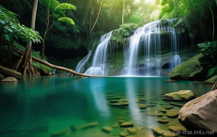 태국 국립 공원 소개 - **Lush Rainforest and Wildlife:**
    "A stunning, highly detailed image of a vibrant rainforest in ...